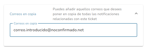 Correo sin confirmar en el formulario