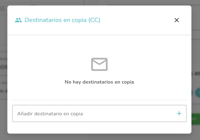 Añadir destinatarios en copia