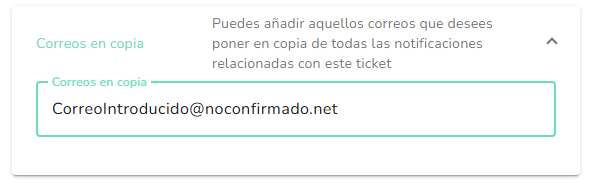 Correo sin confirmar en el formulario