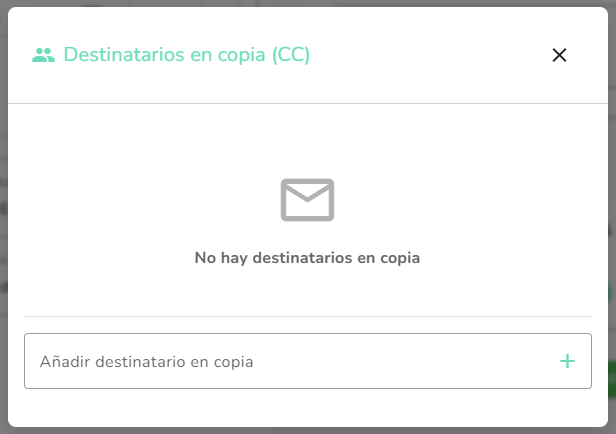 Añadir destinatarios en copia